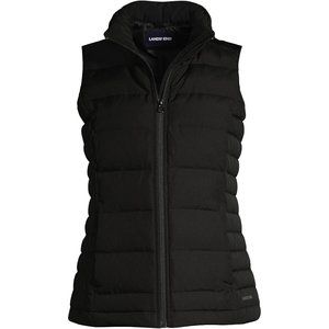 Lands' End Down Puffer Vest in Black, Size Medium